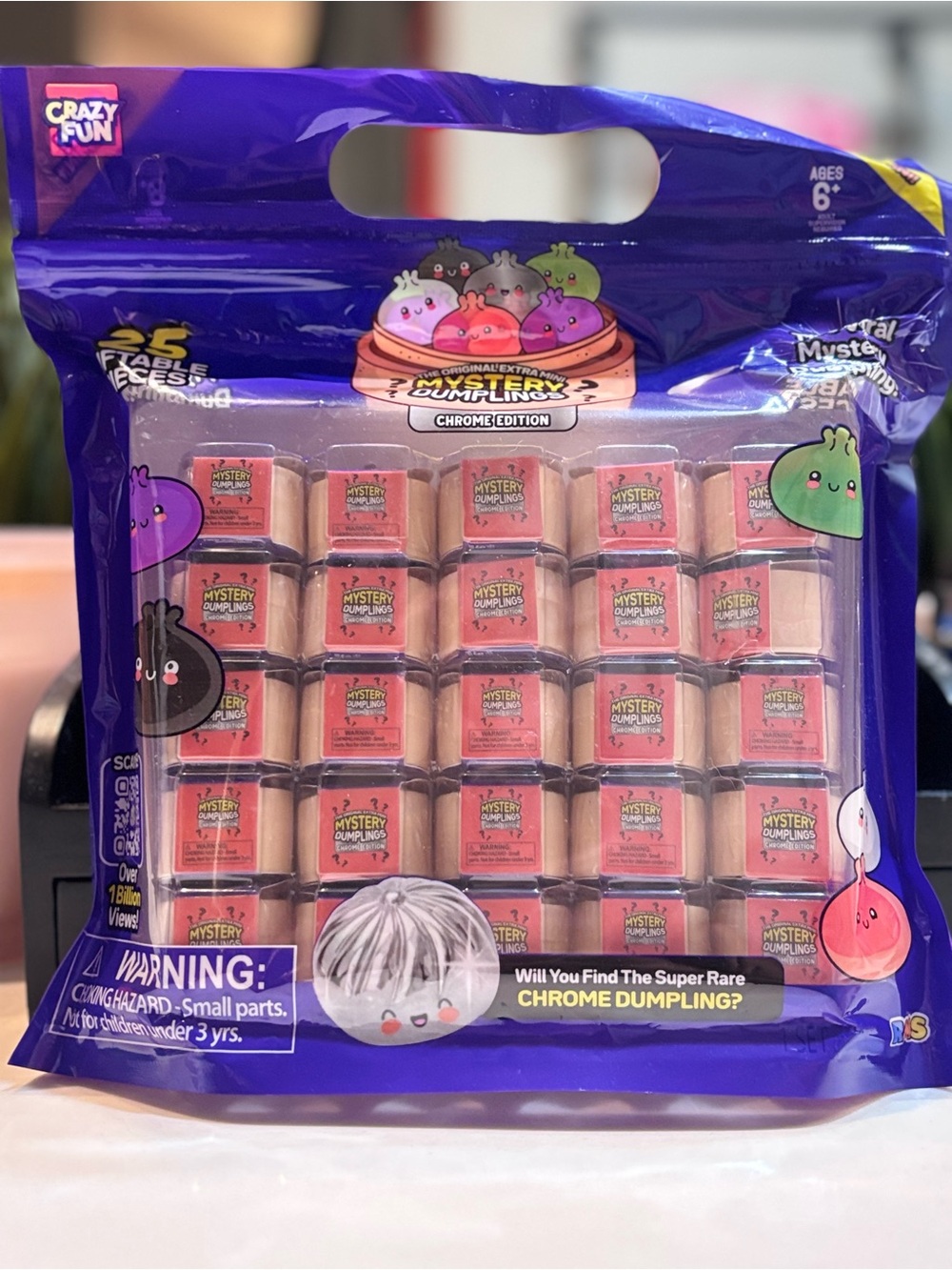Crazy Fun RMS Mystery Dumplings Chrome Edition Surprise Toys 25 pack